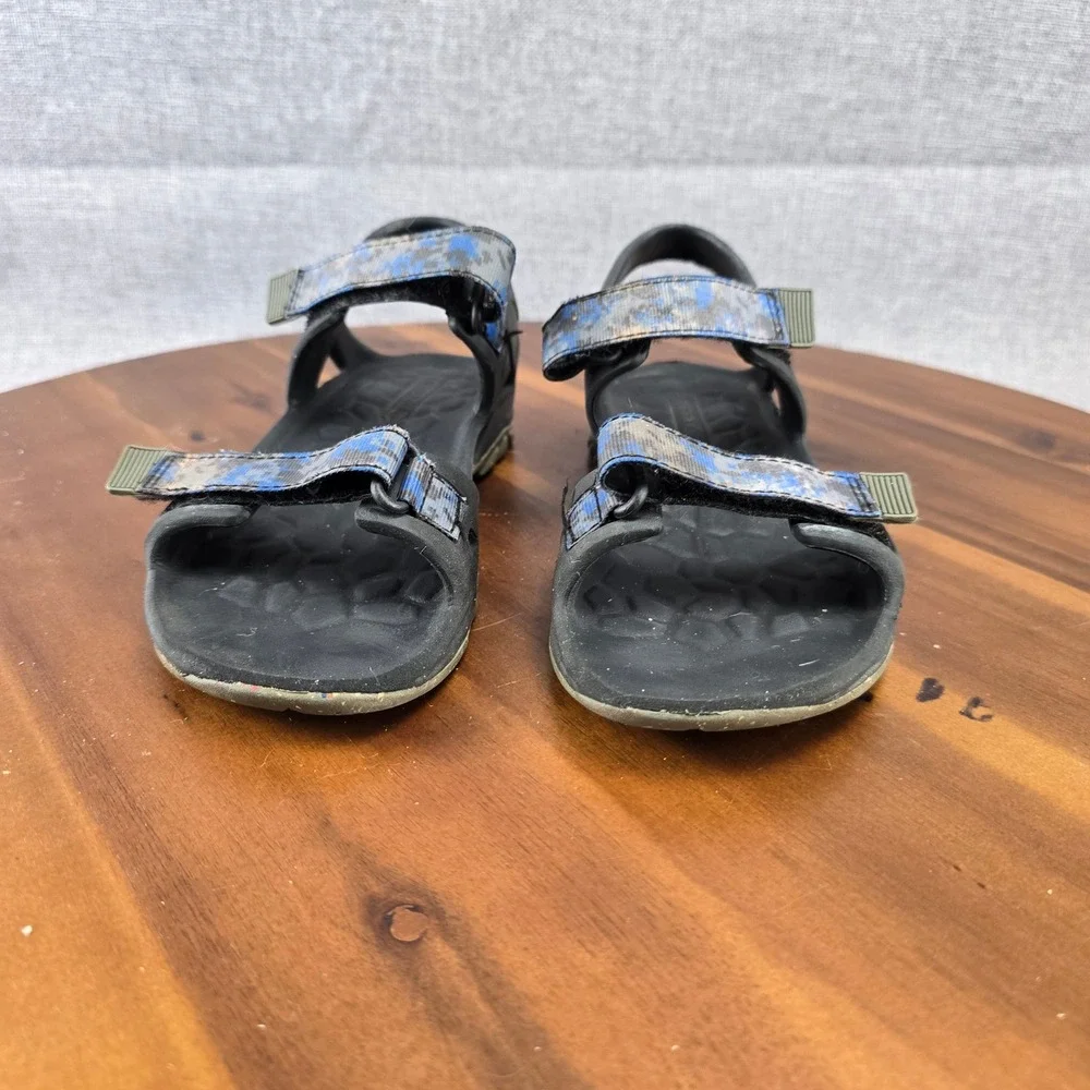 Merrell Hydro Drift Kids Sandals US 2 Black Blue Adjustable Straps Sporty Casual